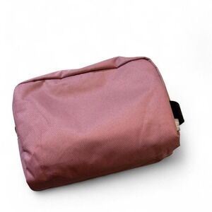 Gently used Made By Design cosmetic bag in a dusty rose pink color